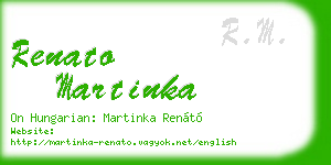 renato martinka business card