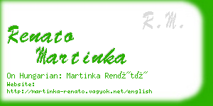 renato martinka business card